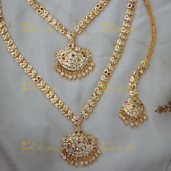 Elegant Microgold Bridal Necklace Set for Weddings