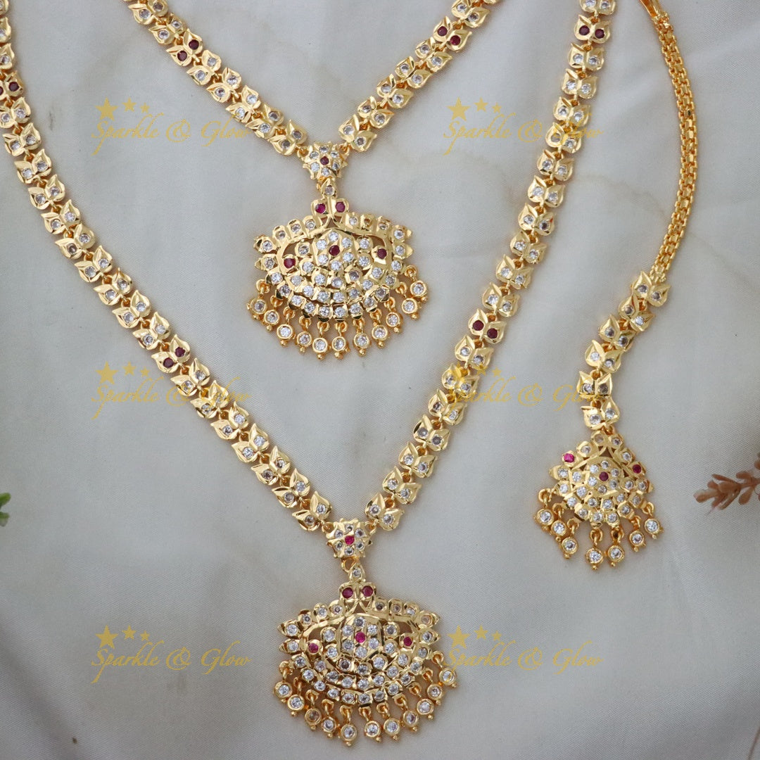 Elegant Microgold Bridal Necklace Set for Weddings