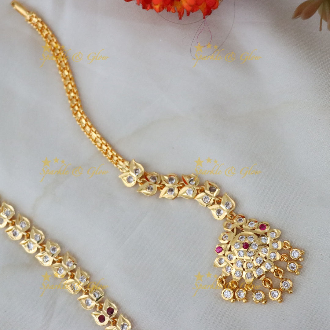 Elegant Microgold Bridal Necklace Set for Weddings