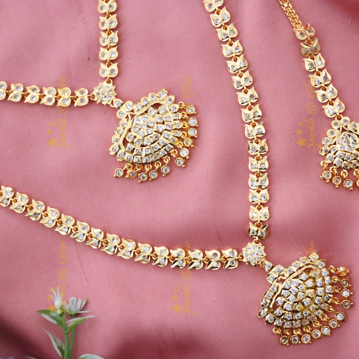 Elegant Microgold Bridal Necklace Set for Weddings