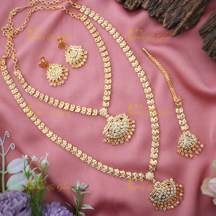 Elegant Microgold Bridal Necklace Set for Weddings