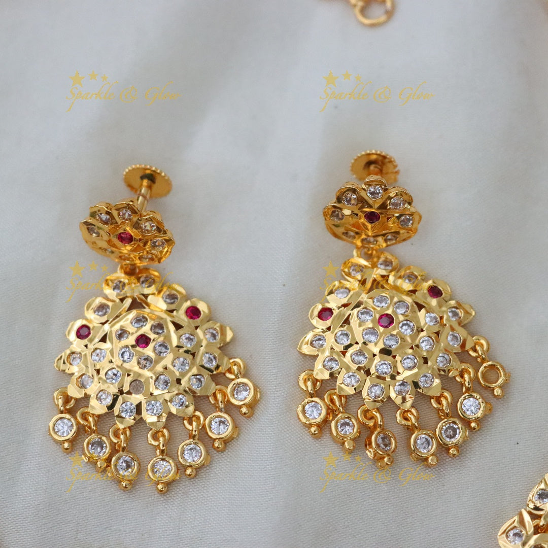Elegant Microgold Bridal Necklace Set for Weddings