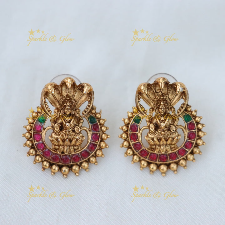 Ethereal Gold Plated Temple Necklace Set