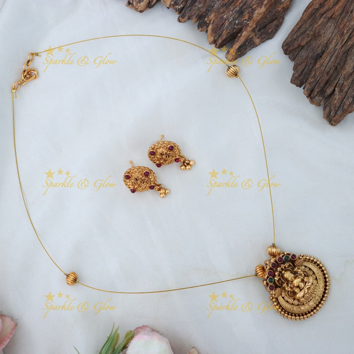 Elegant Invisible Temple Necklace - Perfect Festive Wear