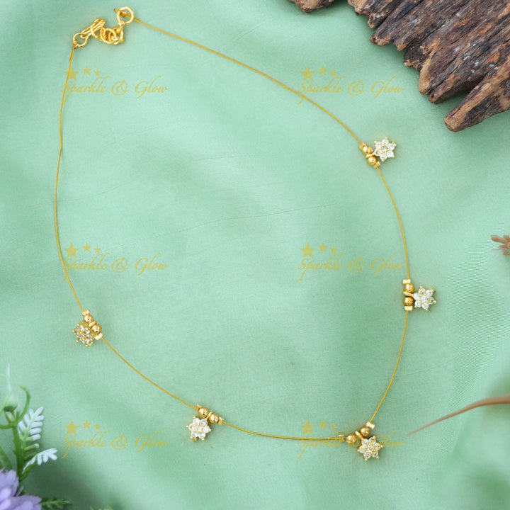 Exquisite Gold Wedding Necklace - Invisible Design