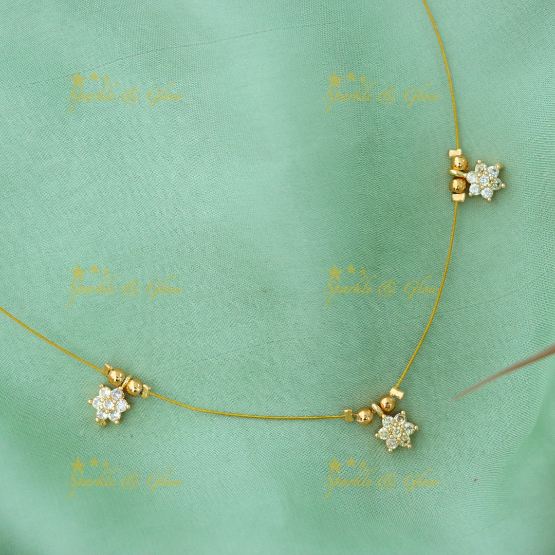 Exquisite Gold Wedding Necklace - Invisible Design