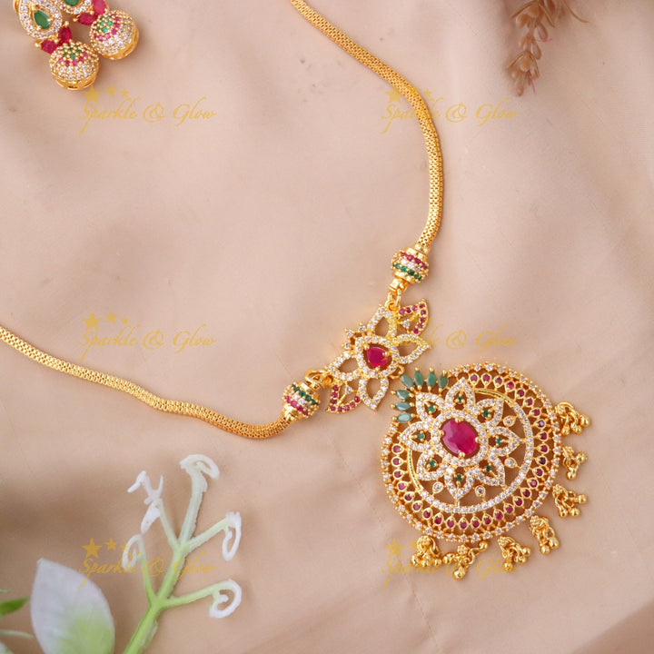 Exquisite Microgold Long Necklace for Festivals & Weddings