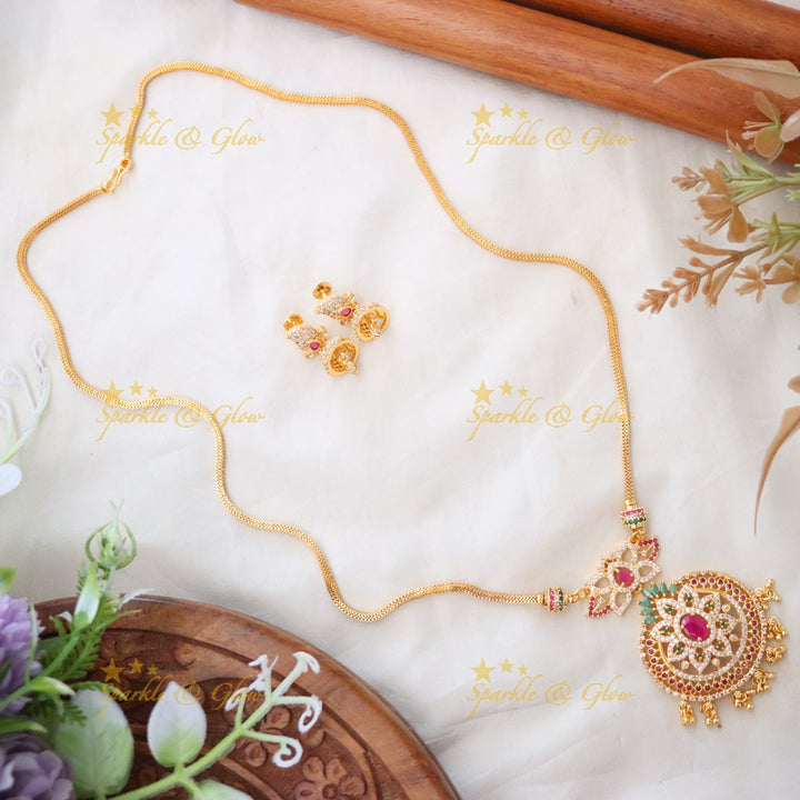 Exquisite Microgold Long Necklace for Festivals & Weddings