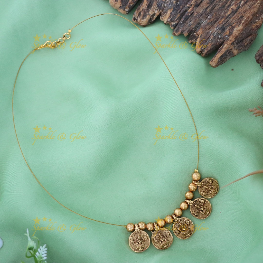 Exquisite Gold-Plated Invisible Necklace for Festive Elegance