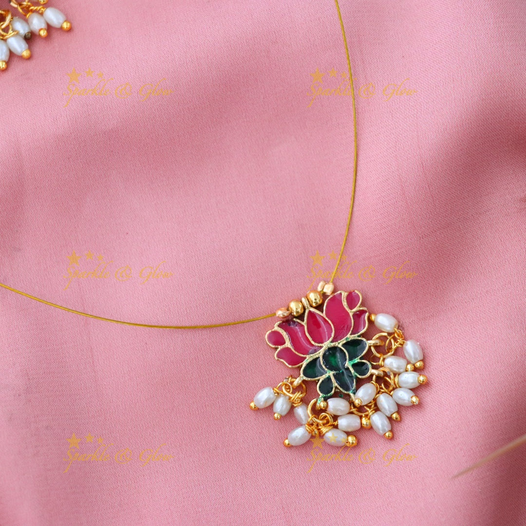 Gold-Toned Necklace & Earrings for Weddings