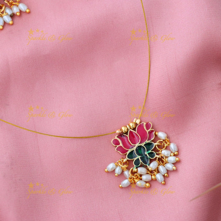 Gold-Toned Necklace & Earrings for Weddings