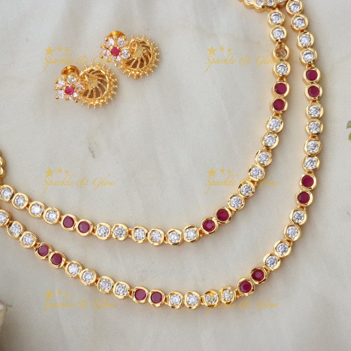 Exquisite Microgold Short Necklace Set for Weddings