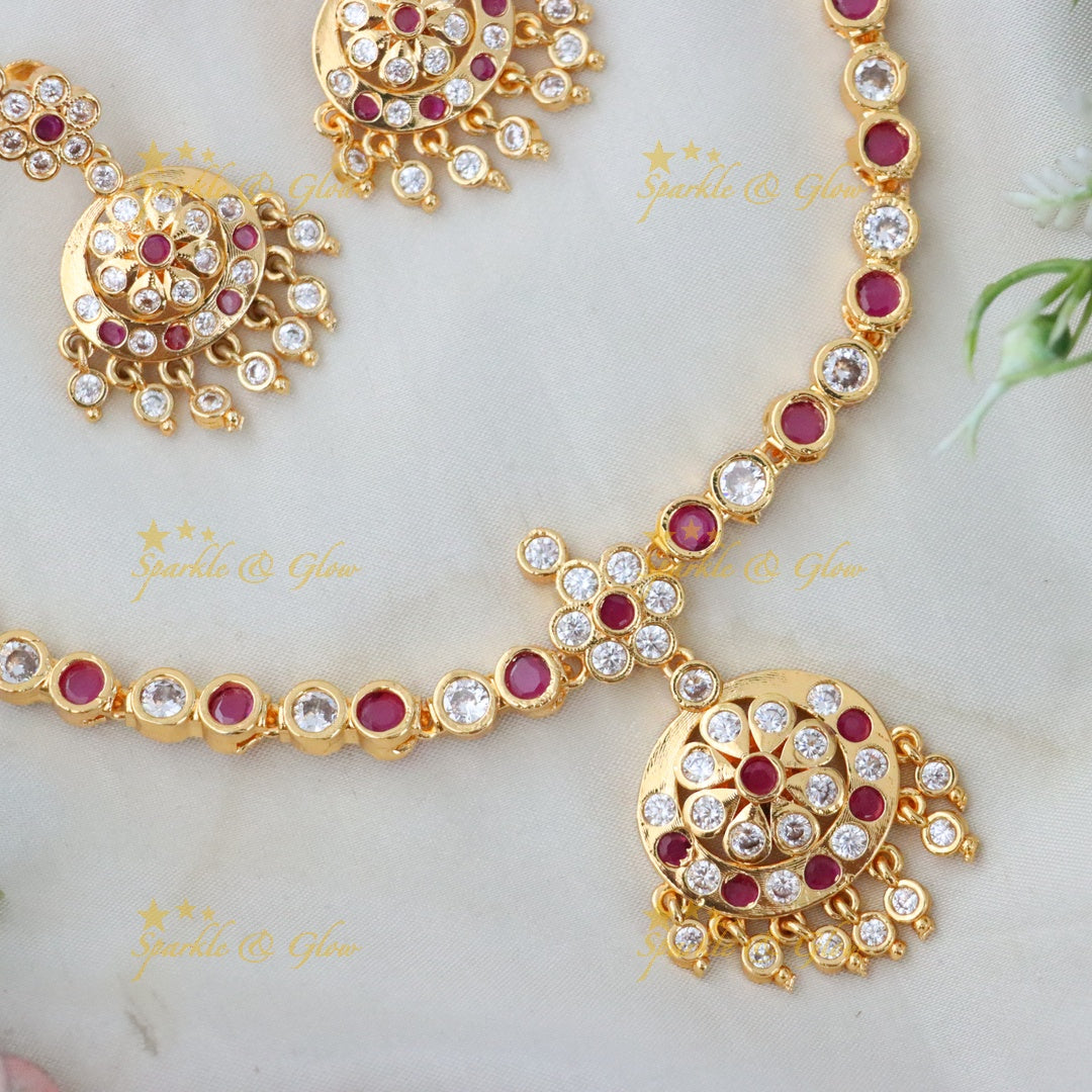 Exquisite Microgold Choker Set for Elegant Celebrations