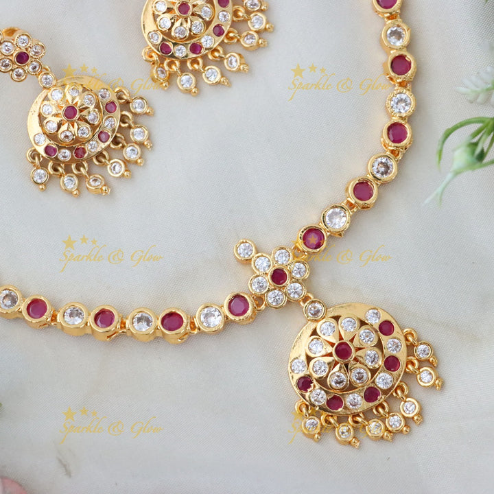 Exquisite Microgold Choker Set for Elegant Celebrations