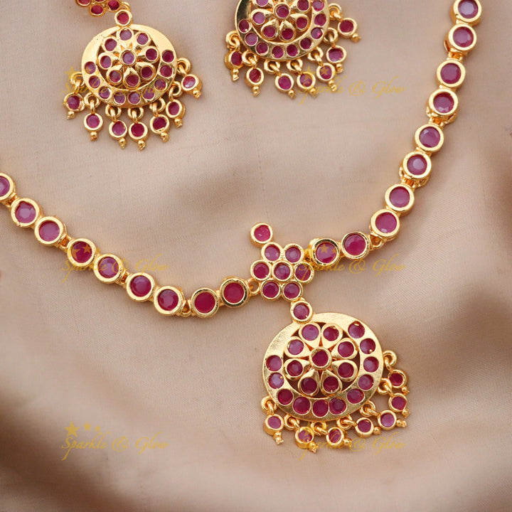 Exquisite Microgold Choker Set for Elegant Celebrations