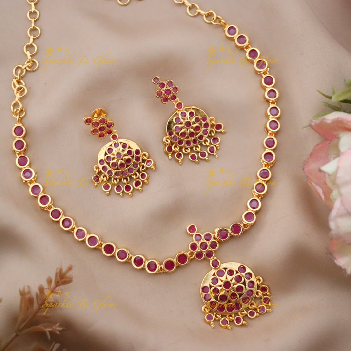 Exquisite Microgold Choker Set for Elegant Celebrations