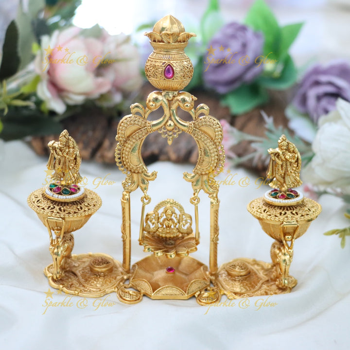 Exquisite Lakshmi Kalasha Kumkum Box - Festive Collection