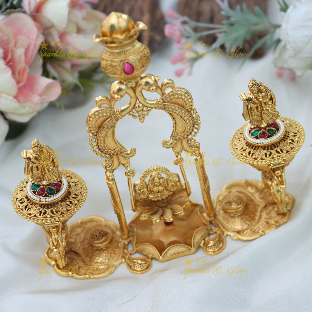 Exquisite Lakshmi Kalasha Kumkum Box - Festive Collection
