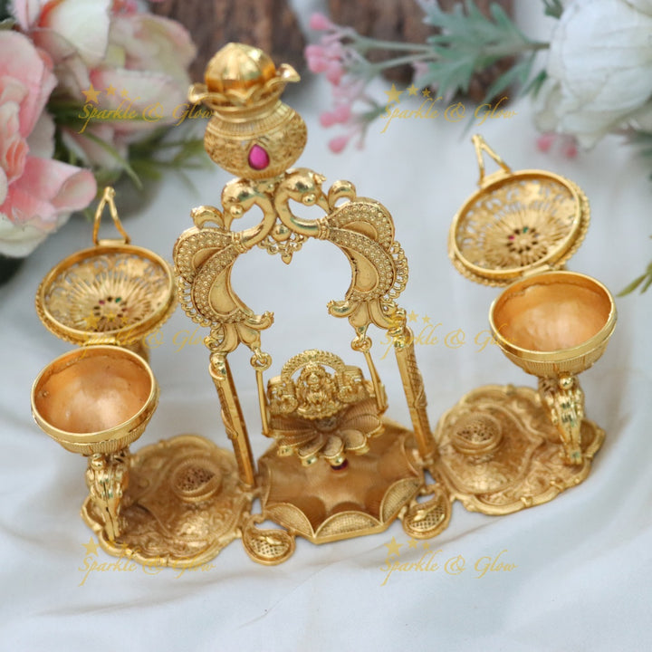 Exquisite Lakshmi Kalasha Kumkum Box - Festive Collection