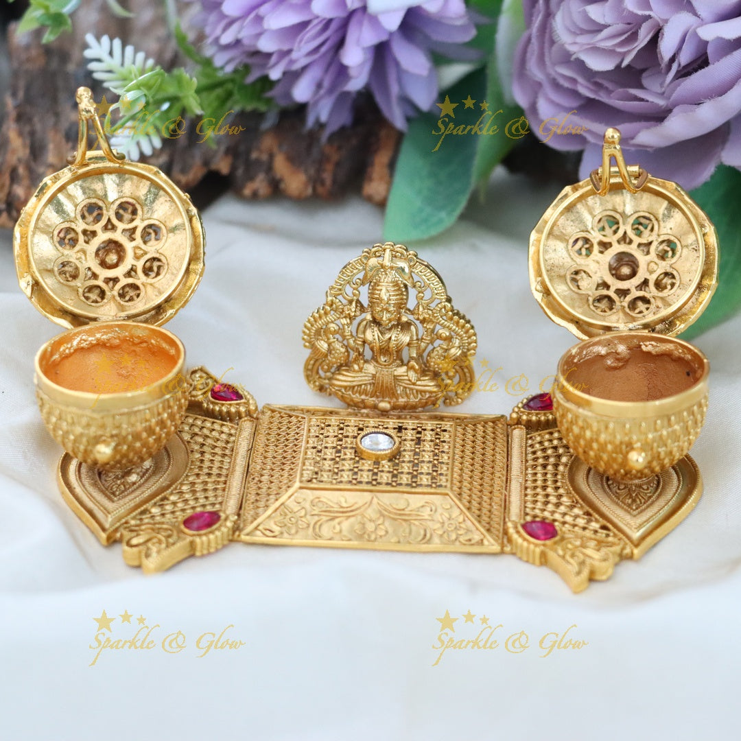Exquisite Kemp Lakshmi Kumkum Box for Festivities