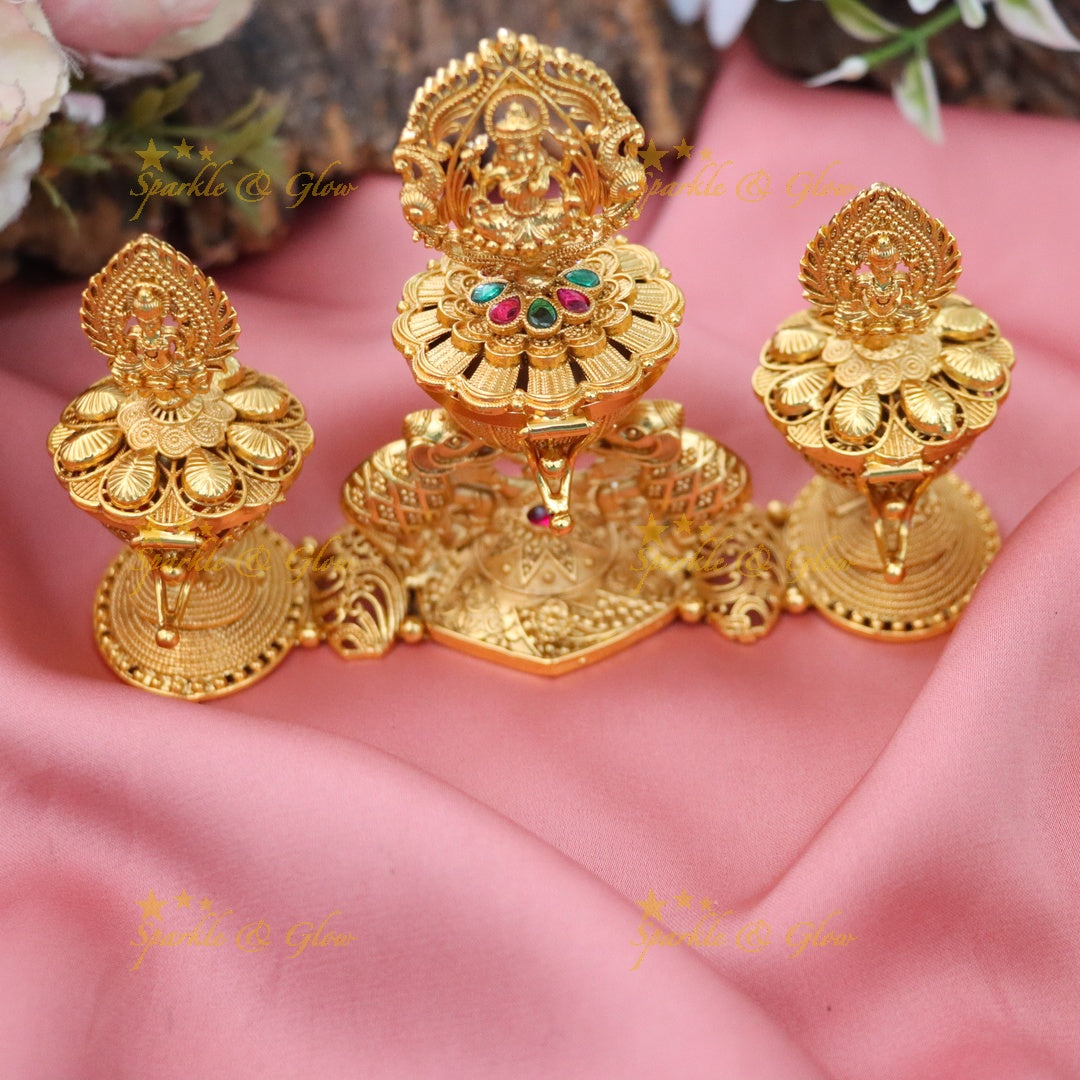 Regal Lakshmi Elephant Kumkum Box - Exquisite Craftsmanship