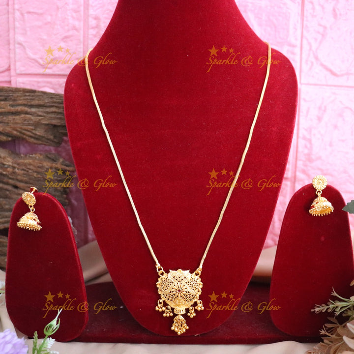 Radiant Microgold Necklace Set for Festivals & Weddings