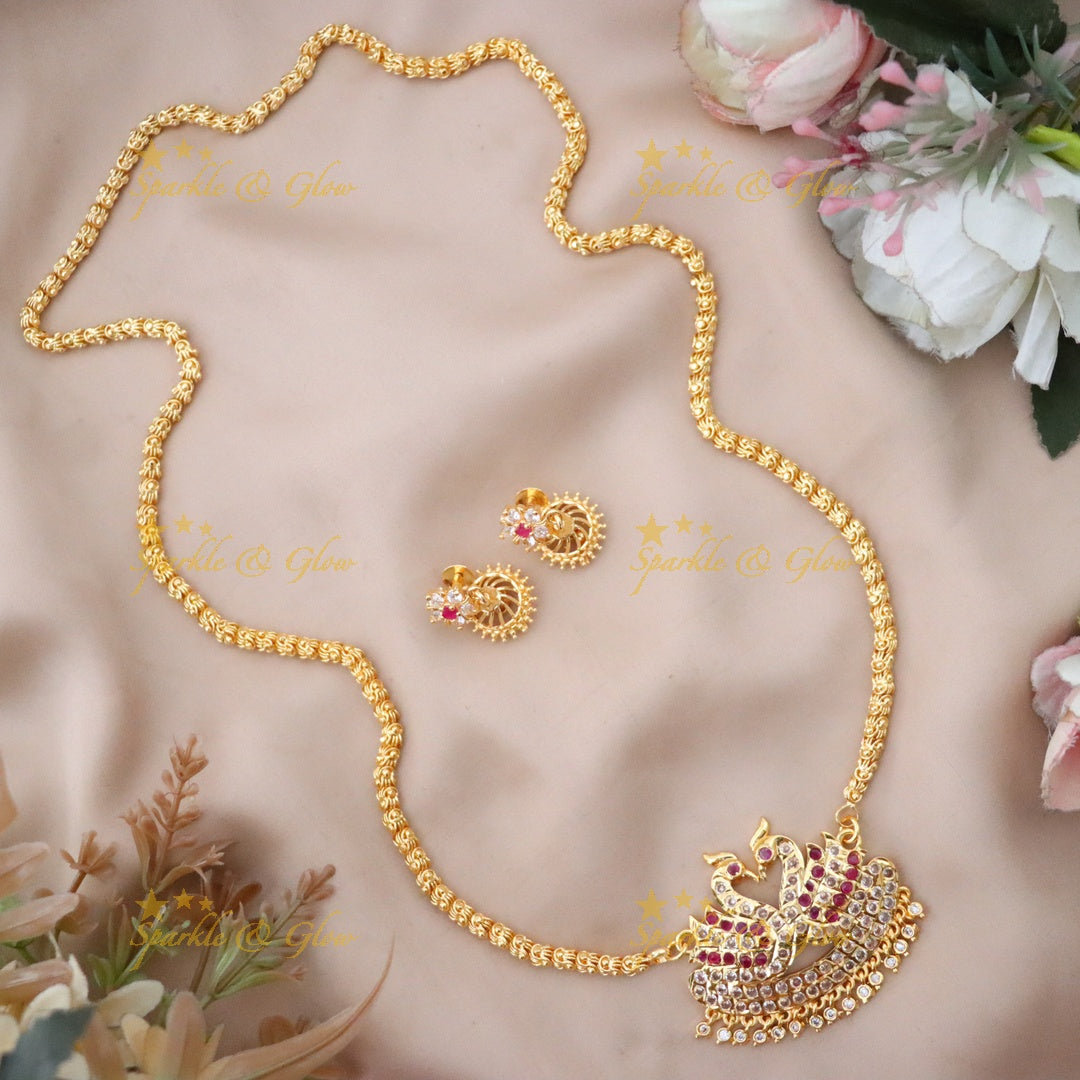Elegant Microgold Necklace Set - Perfect for Weddings