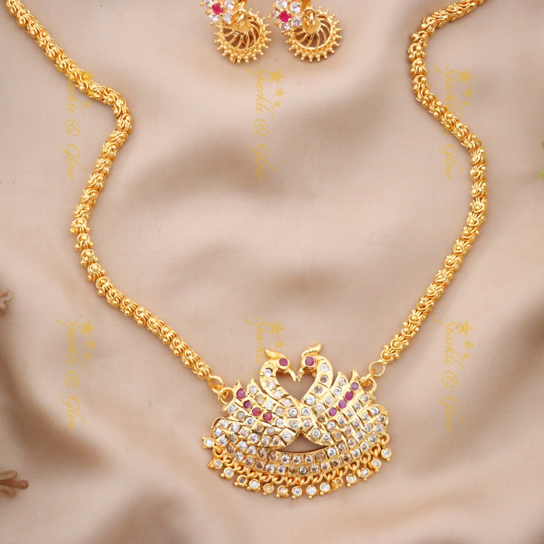 Elegant Microgold Necklace Set - Perfect for Weddings
