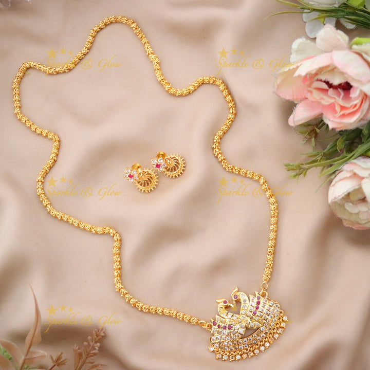 Elegant Microgold Necklace Set - Perfect for Weddings