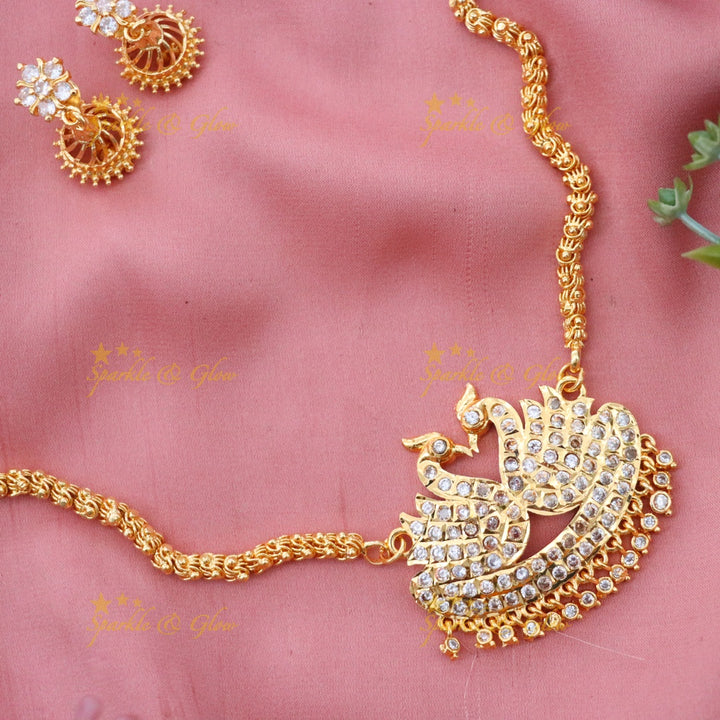 Elegant Microgold Necklace Set - Perfect for Weddings