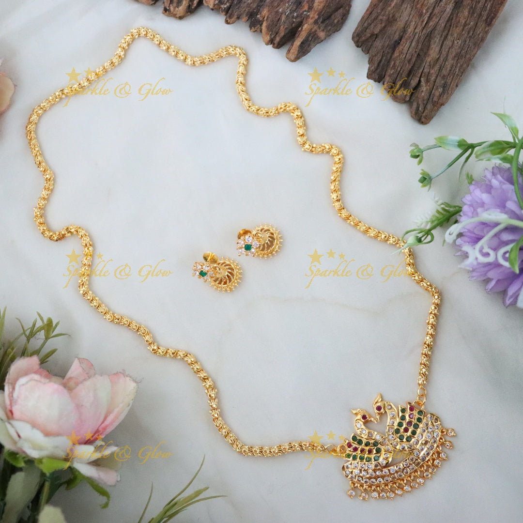 Elegant Microgold Necklace Set - Perfect for Weddings