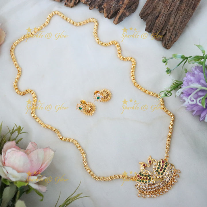 Elegant Microgold Necklace Set - Perfect for Weddings