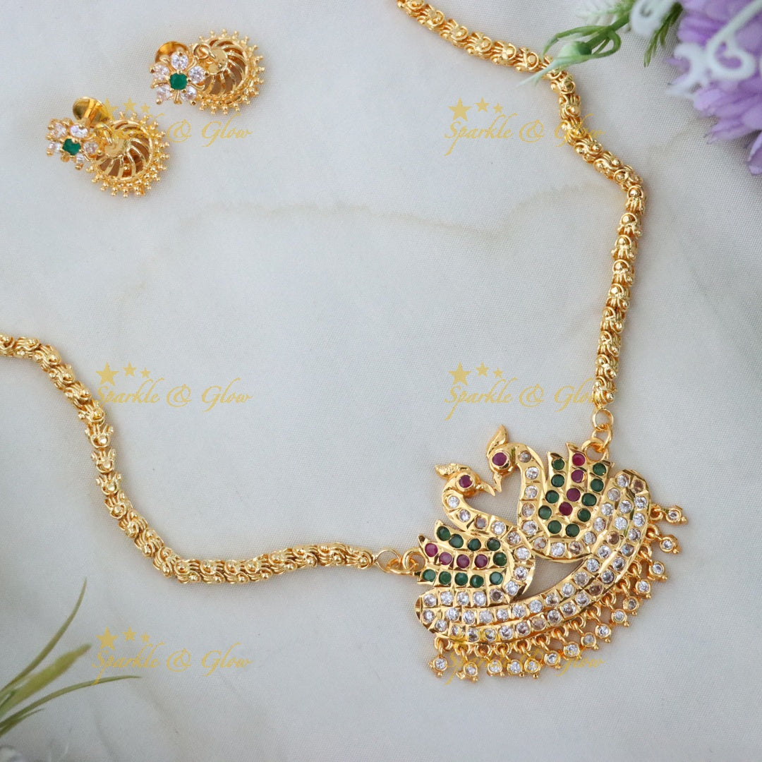 Elegant Microgold Necklace Set - Perfect for Weddings