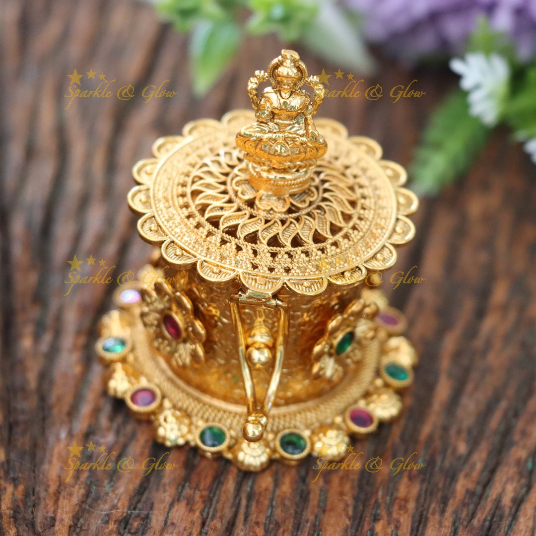 Exquisite Lakshmi Kumkum Box – Perfect for Festive Decor
