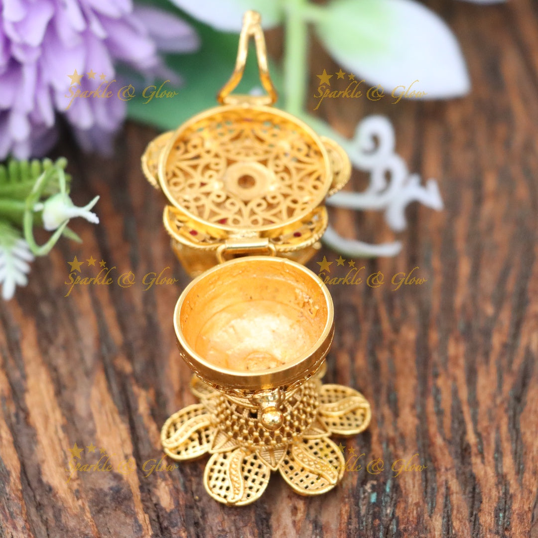 Exquisite Lakshmi Kumkum Box for Festive Occasions