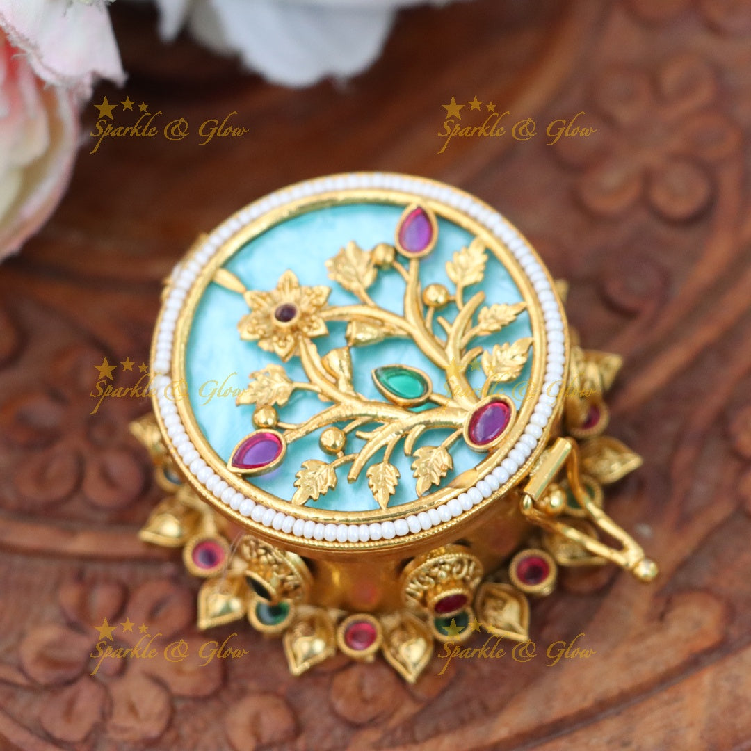 Exquisite Floral Kumkum Box – Perfect for Festive Occasions