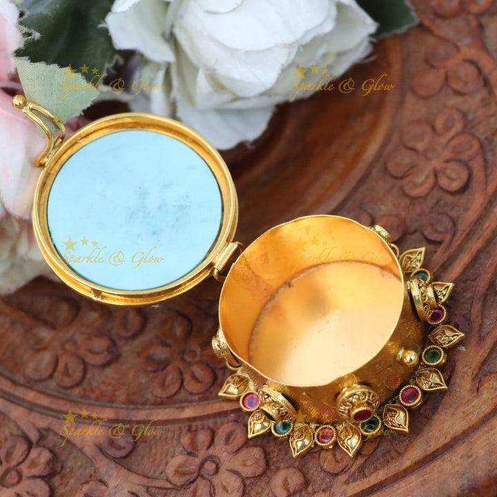 Exquisite Floral Kumkum Box – Perfect for Festive Occasions
