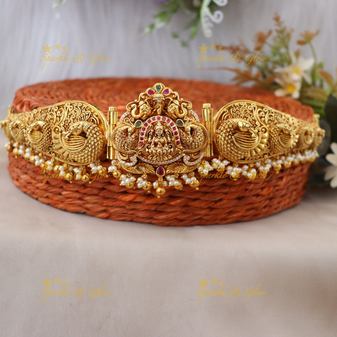 Temple Design Gold-Plated Wedding Hip Belt | Sparkle & Glow