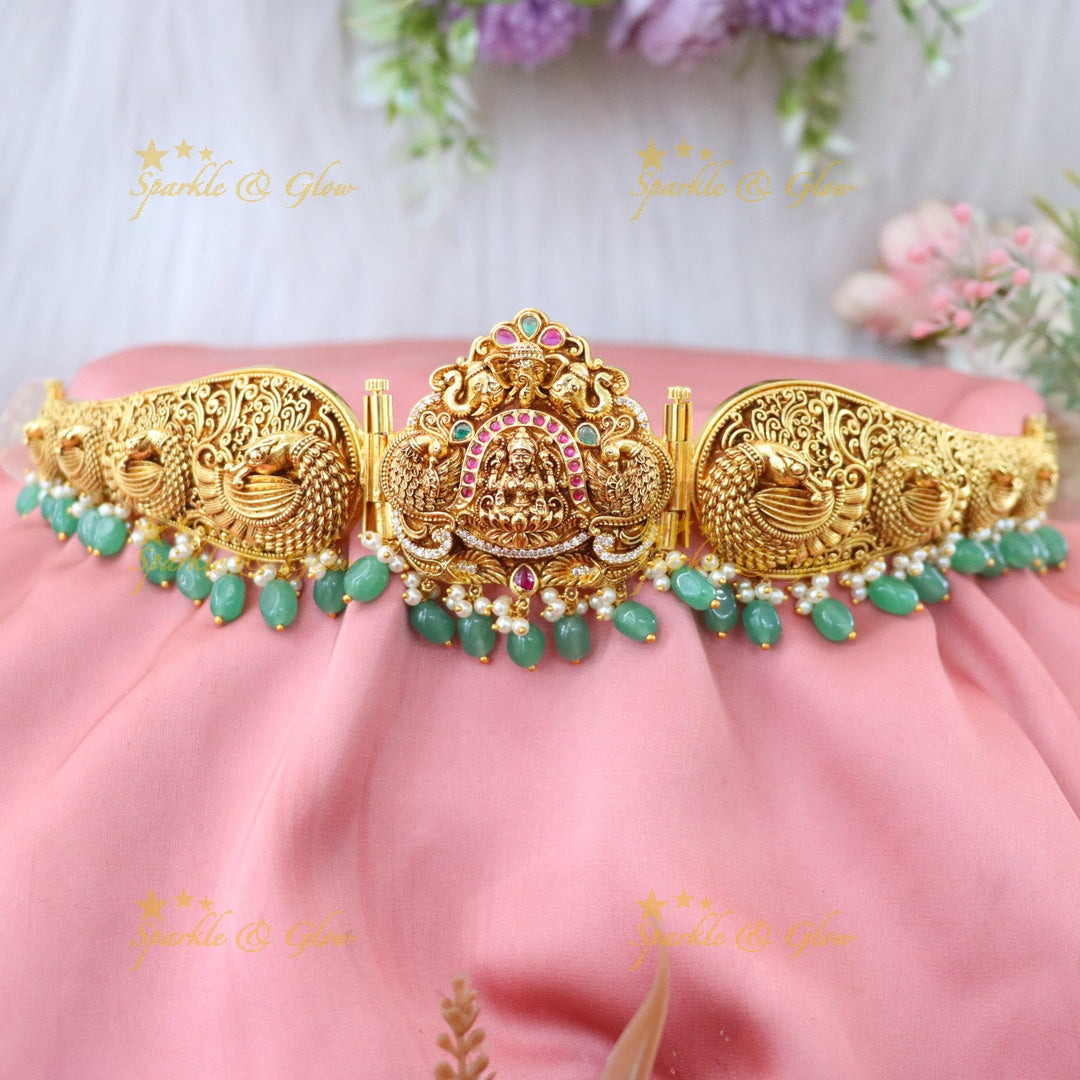 Temple Design Gold-Plated Wedding Hip Belt | Sparkle & Glow