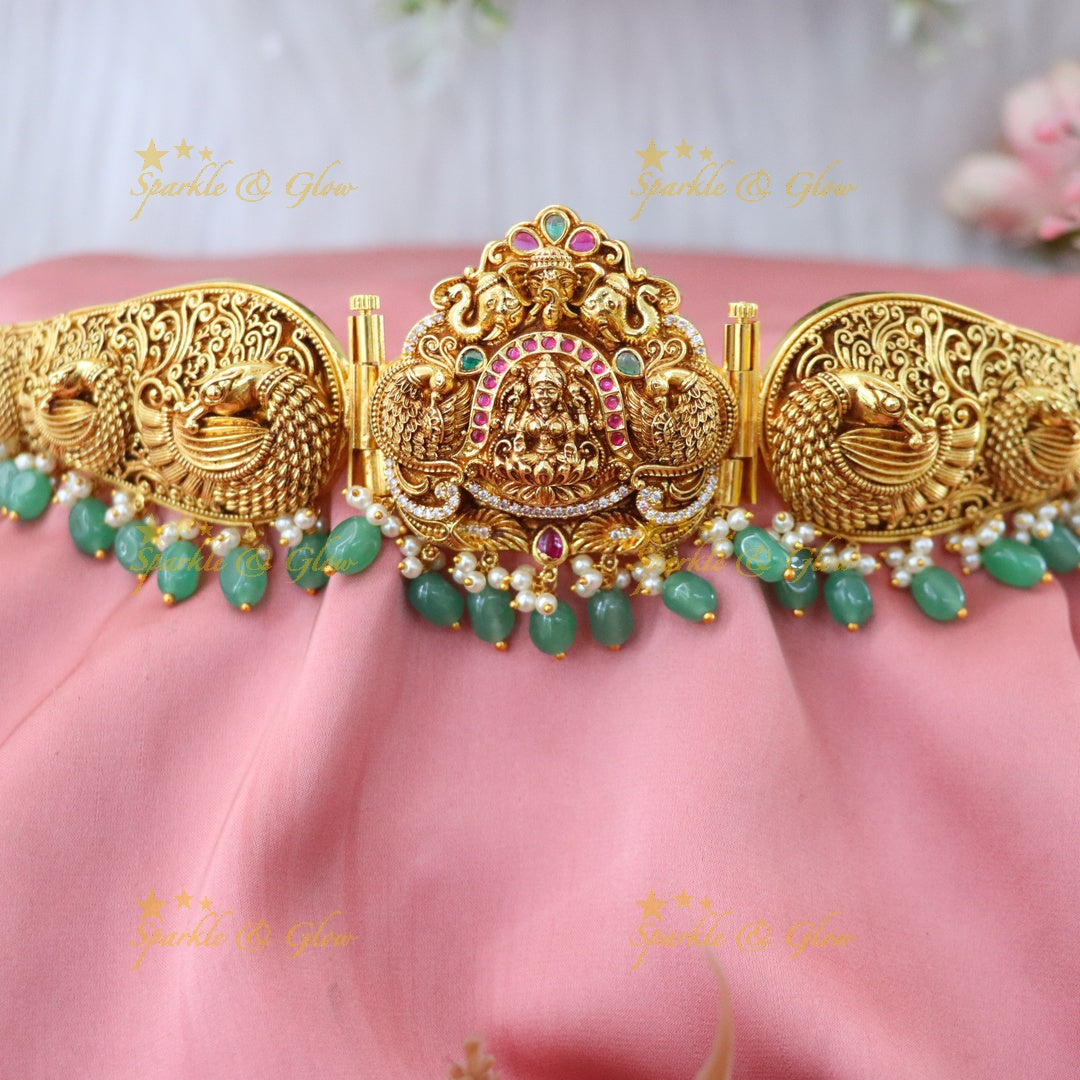 Temple Design Gold-Plated Wedding Hip Belt | Sparkle & Glow