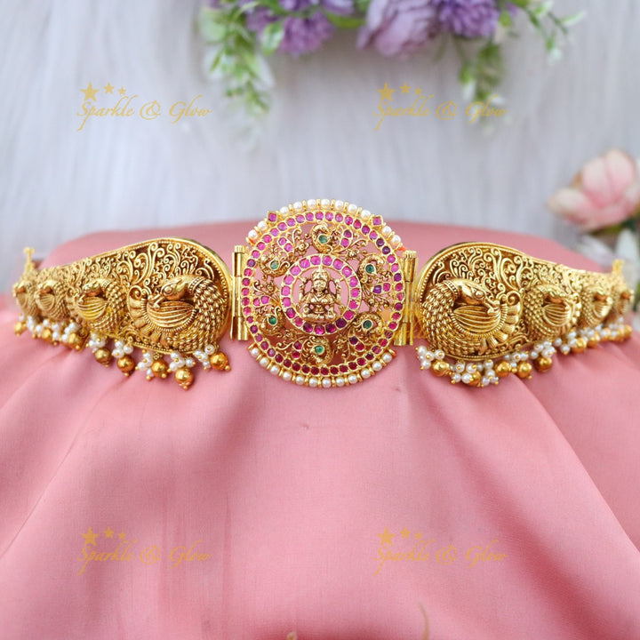 Exquisite Gold-Plated Temple Hip Belt for Special Occasions