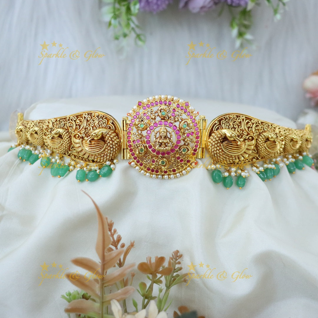 Exquisite Gold-Plated Temple Hip Belt for Special Occasions