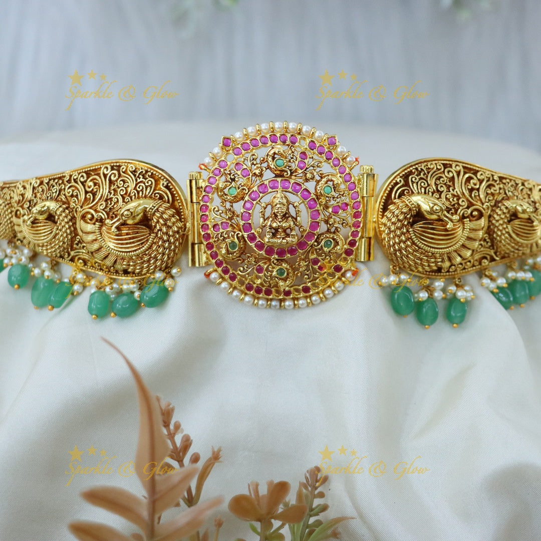 Exquisite Gold-Plated Temple Hip Belt for Special Occasions