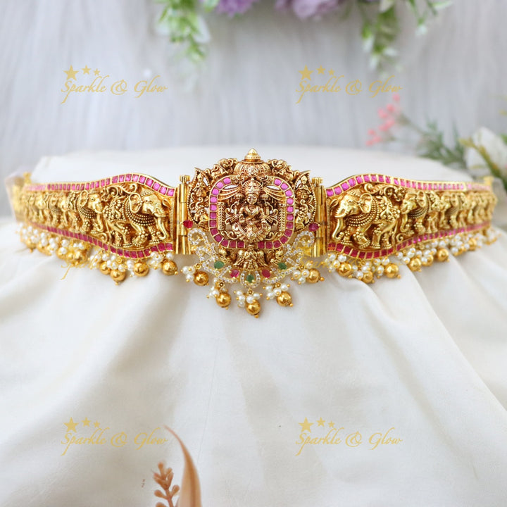 Exquisite Gold Temple Hip Belt for Bridal Beauty