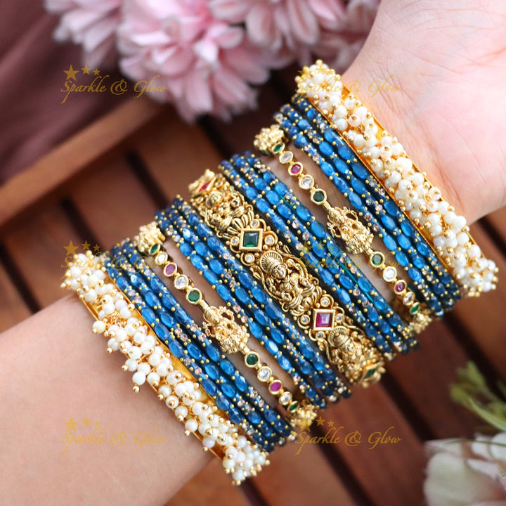 Exquisite Lakshmi Floral Bridal Bangle Set Online