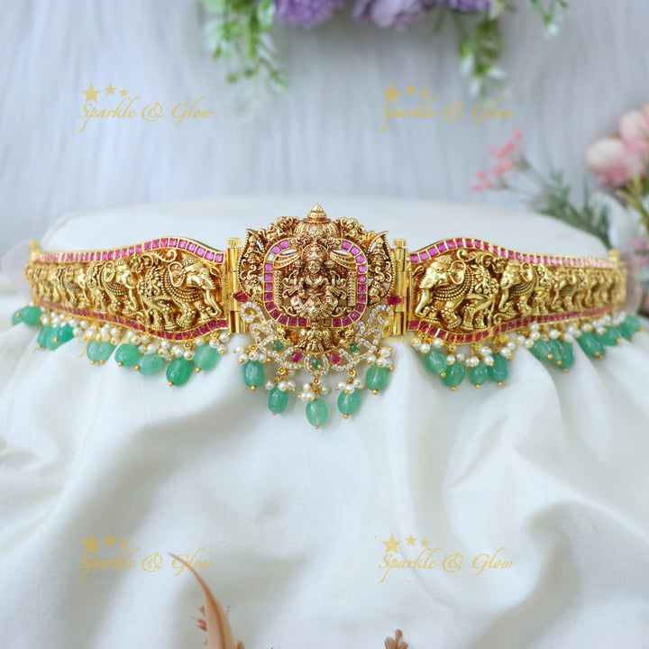 Exquisite Gold Temple Hip Belt for Bridal Beauty
