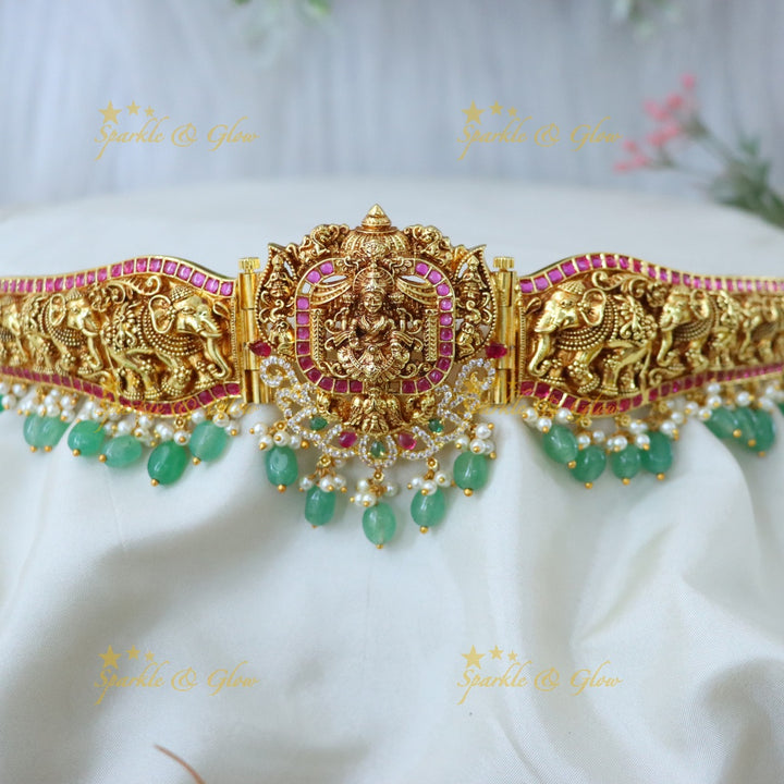 Exquisite Gold Temple Hip Belt for Bridal Beauty