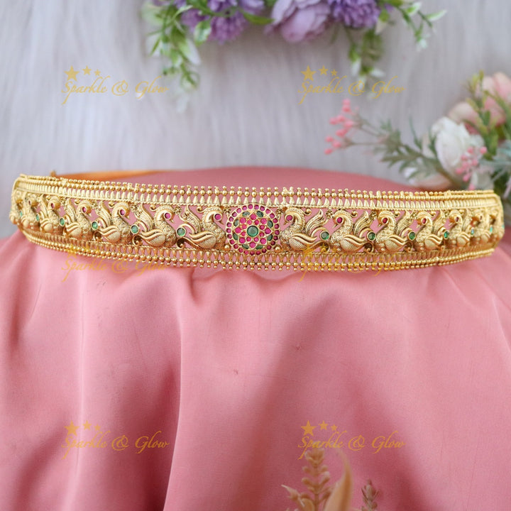Exquisite Gold-Plated Wedding Hip Belt for Festive Elegance