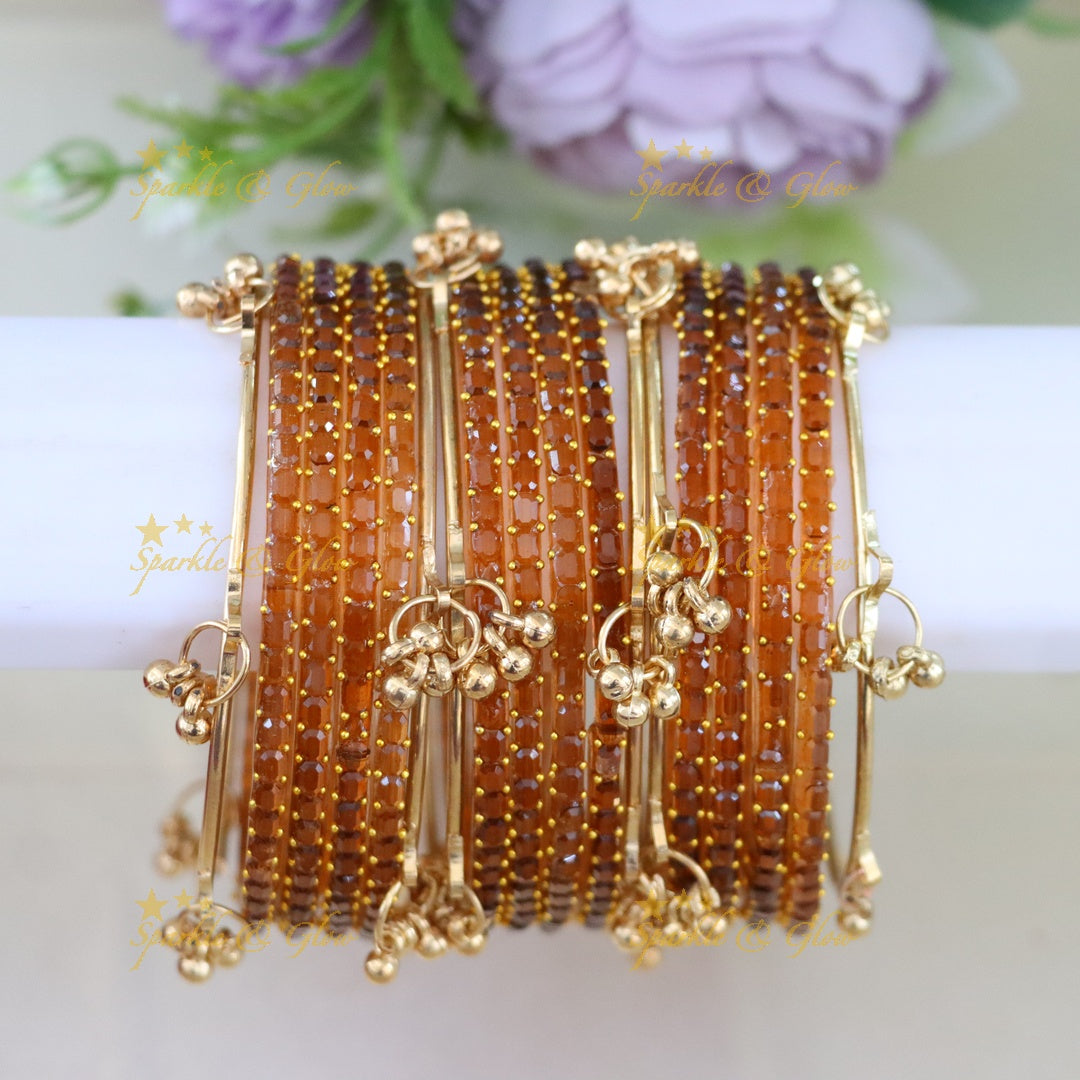 Exquisite Multi-Color Kashmiri Glass Bangle Set