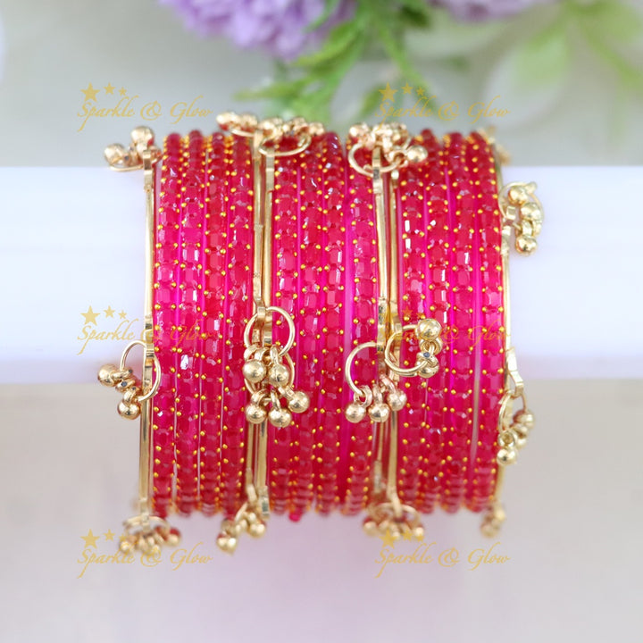 Exquisite Multi-Color Kashmiri Glass Bangle Set